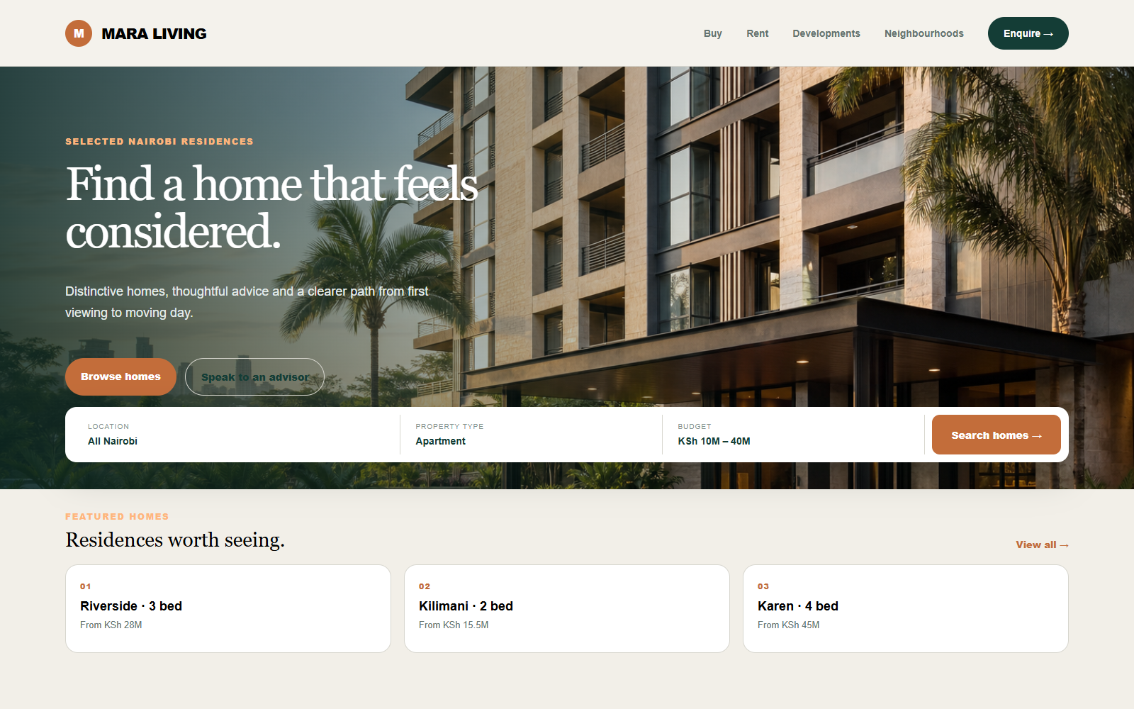 Real Estate Website Demo website preview