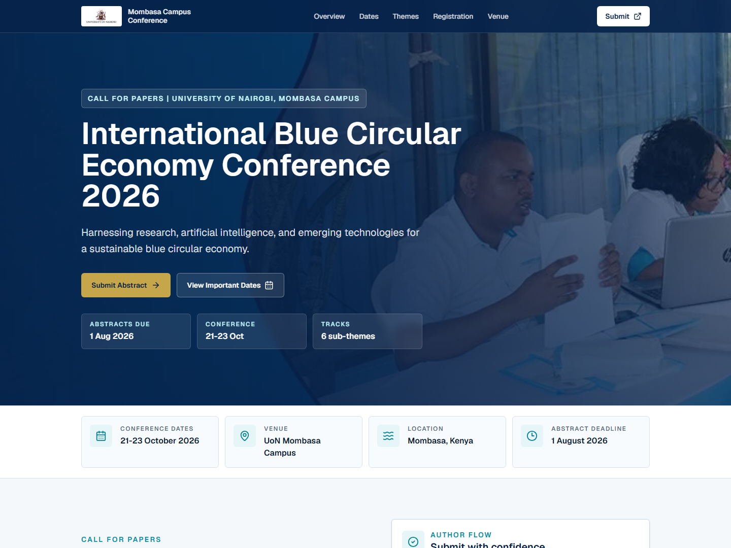 UoN Conference website preview